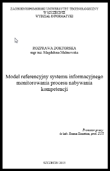 Model referencyjny systemu informacyjnego monitorowania procesu nabywania kompetencji