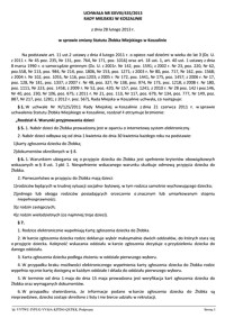 Uchwała Rady Miejskiej w Koszalinie nr XXVIII/435/2013