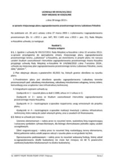 Uchwała Rady Miejskiej w Koszalinie nr XXVIII/441/2013