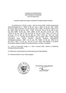 Uchwała Rady Miejskiej w Koszalinie nr XXVIII/446/2013