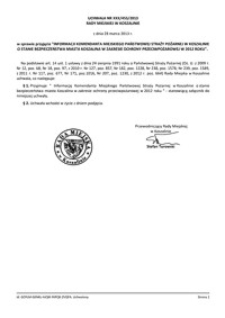 Uchwała Rady Miejskiej w Koszalinie nr XXX/455/2013