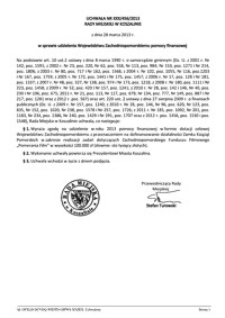 Uchwała Rady Miejskiej w Koszalinie nr XXX/456/2013