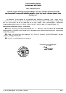 Uchwała Rady Miejskiej w Koszalinie nr XXXI/469/2013