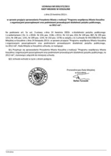 Uchwała Rady Miejskiej w Koszalinie nr XXXI/472/2013