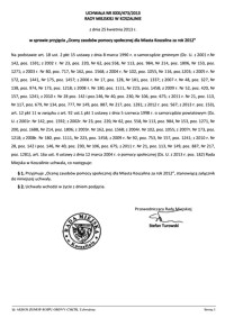 Uchwała Rady Miejskiej w Koszalinie nr XXXI/473/2013