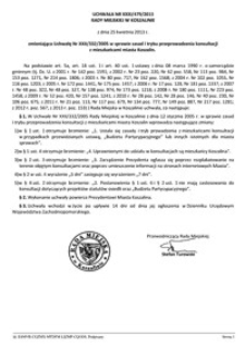 Uchwała Rady Miejskiej w Koszalinie nr XXXI/479/2013
