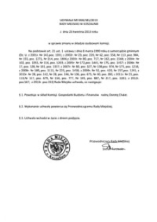 Uchwała Rady Miejskiej w Koszalinie nr XXXI/481/2013