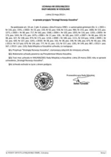 Uchwała Rady Miejskiej w Koszalinie nr XXXII/486/2013