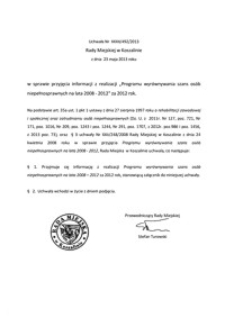 Uchwała Rady Miejskiej w Koszalinie nr XXXII/492/2013