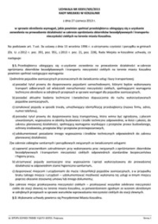 Uchwała Rady Miejskiej w Koszalinie nr XXXIV/505/2013