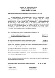 Uchwała Rady Miejskiej w Koszalinie nr XXXIV/510/2013