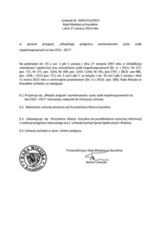 Uchwała Rady Miejskiej w Koszalinie nr XXXIV/512/2013