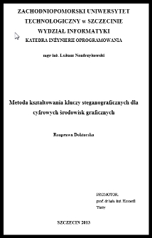Metoda kształtowania kluczy steganograficznych dla cyfrowych środowisk graficznych.