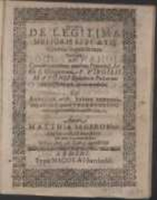 Epopotia De Legitima Melioris Spei Atq[ue] Ominis Ingeniorum Cultura: Ad Cynosuram talem, qualem, Principij, Libri I, Georgicorum P. Virgilii Maronis [...] accomodata. Cui Annexum [...] habito temporis respectu, de Captivo Theanthropo totius generis humani Brabeuta