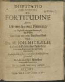 Disputatio Philosophica : De Fortitudine