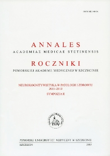 Annales Academiae Medicae Stetinensis = Roczniki Pomorskiej Akademii Medycznej w Szczecinie. 2013, Sympozja 2