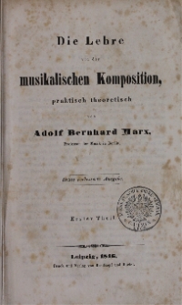 Die Lehre von der musikalischen Komposition, praktisch theoretisch