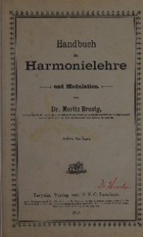 Handbuch der Harmonielehre und Modulation
