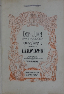 Don Juan : oper in 2 Aufzügen. Klavierauszug mit Text