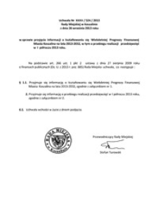 Uchwała Rady Miejskiej w Koszalinie nr XXXV/524/2013