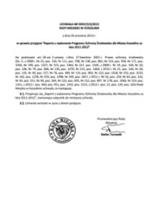 Uchwała Rady Miejskiej w Koszalinie nr XXXV/525/2013