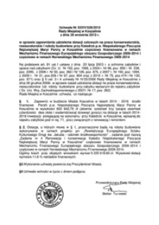 Uchwała Rady Miejskiej w Koszalinie nr XXXV/528/2013