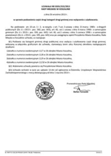 Uchwała Rady Miejskiej w Koszalinie nr XXXV/533/2013