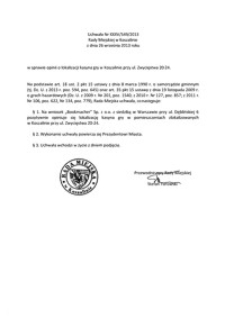 Uchwała Rady Miejskiej w Koszalinie nr XXXV/549/2013