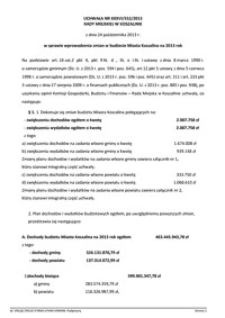Uchwała Rady Miejskiej w Koszalinie nr XXXVI/552/2013