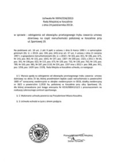 Uchwała Rady Miejskiej w Koszalinie nr XXXVI/556/2013
