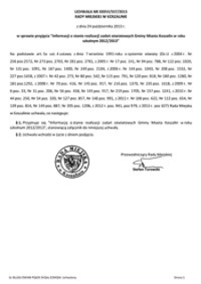 Uchwała Rady Miejskiej w Koszalinie nr XXXVI/557/2013