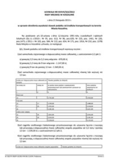 Uchwała Rady Miejskiej w Koszalinie nr XXXVII/563/2013