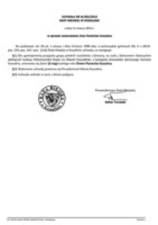 Uchwała Rady Miejskiej w Koszalinie nr XL/601/2014