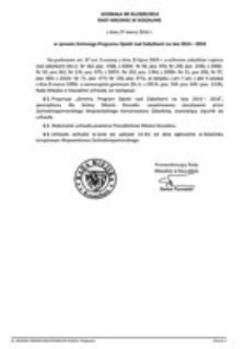 Uchwała Rady Miejskiej w Koszalinie nr XLI/609/2014