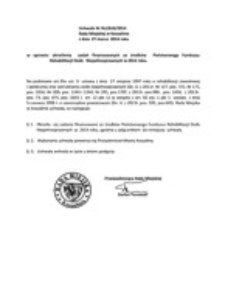 Uchwała Rady Miejskiej w Koszalinie nr XLI/610/2014