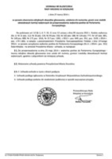 Uchwała Rady Miejskiej w Koszalinie nr XLI/627/2014
