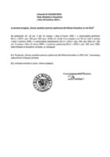 Uchwała Rady Miejskiej w Koszalinie nr XLII/635/2014