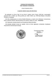 Uchwała Rady Miejskiej w Koszalinie nr XLII/642/2014