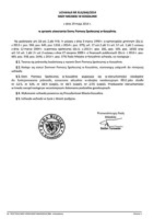 Uchwała Rady Miejskiej w Koszalinie nr XLIII/646/2014