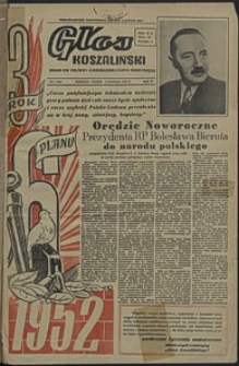 Głos Koszaliński. 1952, styczeń, nr 1