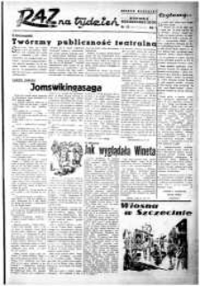 Raz na Tydzień : dodatek niedzielny Kuriera Szczecińskiego. R.2, 1947 nr 13