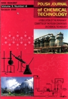 Polish Journal of Chemical Technology : a publication of the Permanent Committee of the Polish Congresses on Chemical Technology