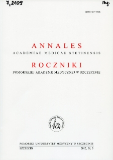 Annales Academiae Medicae Stetinensis = Roczniki Pomorskiej Akademii Medycznej w Szczecinie. 2012, 85, 3