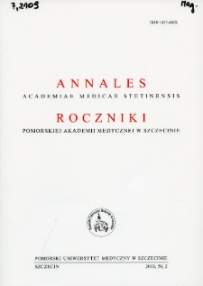 Annales Academiae Medicae Stetinensis = Roczniki Pomorskiej Akademii Medycznej w Szczecinie. 2013, 59, 2