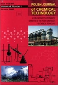 Polish Journal of Chemical Technology : a publication of the Permanent Committee of the Polish Congresses on Chemical Technology