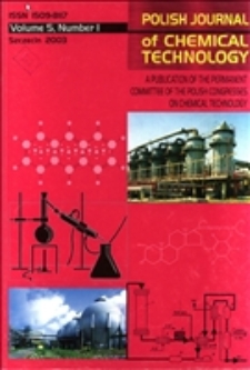 Polish Journal of Chemical Technology : a publication of the Permanent Committee of the Polish Congresses on Chemical Technology