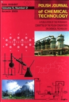 Polish Journal of Chemical Technology : a publication of the Permanent Committee of the Polish Congresses on Chemical Technology