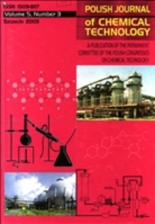 Polish Journal of Chemical Technology : a publication of the Permanent Committee of the Polish Congresses on Chemical Technology