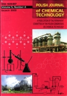Polish Journal of Chemical Technology : a publication of the Permanent Committee of the Polish Congresses on Chemical Technology