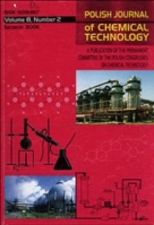 Polish Journal of Chemical Technology : a publication of the Permanent Committee of the Polish Congresses on Chemical Technology